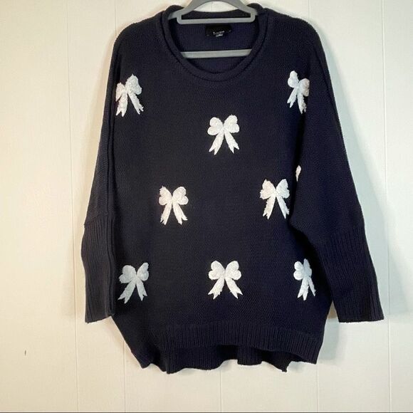 Lumiere Dolman Sleeve Bow Sweater - Picture 1 of 5